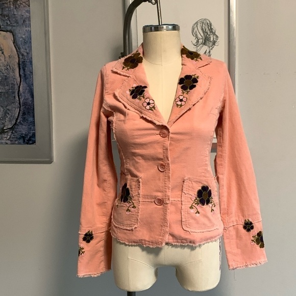 Atmosphere Embroidered Corduroy Blazer - Picture 1 of 11